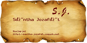 Sántha Jozafát névjegykártya